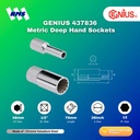 Kunci Shock GENIUS 437836 Deep Hand Sockets 1/2" x 36mm 12pt. L=78mm