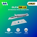Pisau Cuter OLFA SK-12 All Stainless Steel Safety Knife Bodi Besi Self Retracting Pemotong Kardus