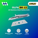 Pisau Cuter OLFA SK-12 All Stainless Steel Safety Knife Bodi Besi Self Retracting Pemotong Kardus