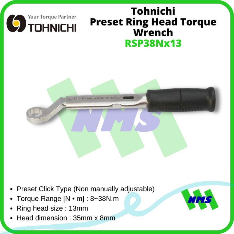Kunci Torsi Tohnichi RSP38Nx13 13mm Preset Ring Head Torque Wrench