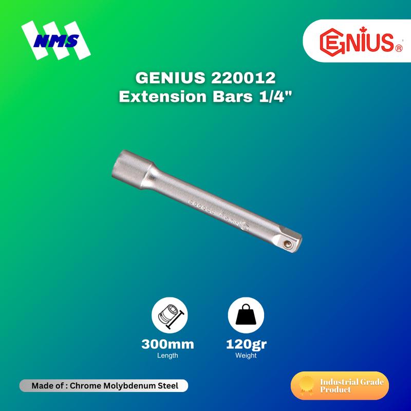 Sambungan GENIUS 220012 Extension Bars 1/4" Panjang 300mm