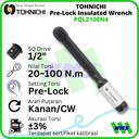 Kunci Torsi TOHNICHI PQLZ100N4 Pre-Lock Insulated Wrench 20 ~ 100Nm