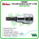 Kunci Shock KOKEN 4025.60-T40 Torx Bit Socket sq 1/2" x T40 x 60mm