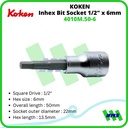Kunci L Soket KOKEN 4010M.50-6 Inhex Bit Socket 1/2" x 6mm x 50mm