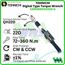 DATA TORK TOHNICHI CEM360N3X22D-G Digital Torque Wrench 72 - 360Nm