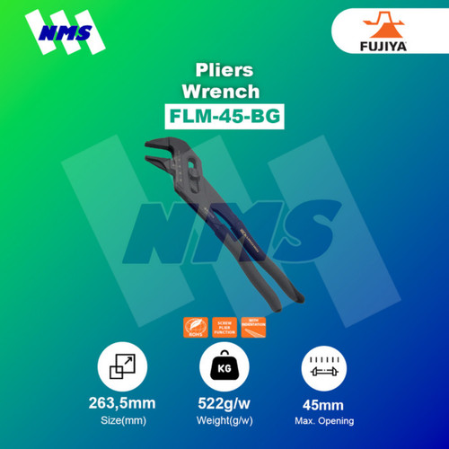 Kunci Inggris FUJIYA FLM-45-BG Pliers Monkey Wrench Japan