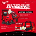 Milwaukee M12 FIWF12-0C BPS-0 BI-0 Automotive Combo Impact Wrench + Polisher + Inflator - Mesin Poles Pompa Pengencang Baut Termasuk Baterai Charger DLL