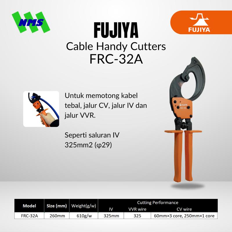 Tang Potong Kabel FUJIYA FRC-32A Cable Handy Cutters Japan