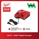 Milwaukee M12-18FC Rapid Charger untuk Semua Baterai M12 - M18
