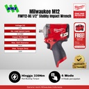Milwauke M12 FIWF12-0C FUEL 1/2" Stubby Impact Wrench & Carrying Case Mesin Pembuka Baut