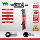 Milwaukee M12 FRAIWF12-0 FUEL 1/2" Cordless Right Angle Impact Wrench
