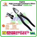 Tang Potong FUJIYA 3300N-200 High Leverage Lineman's Pliers Zero Black