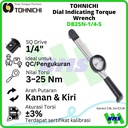 Kunci Torsi DB25N-1/4-S 1/4" TOHNICHI Dial Indicating Torque Wrench