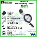 Kunci Torsi DB12N-S 1-12Nm 1/4" TOHNICHI Dial Indicating Torque Wrench