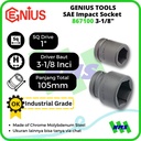 Mata Sok SAE Impact Sockets 1" 6pt. 3-1/8" inci 867100 GENIUS
