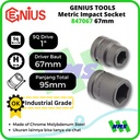 Mata Sok Metric Impact Sockets 1" 6pt. 67mm 847067 GENIUS