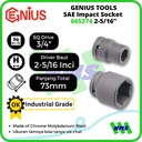 Mata Sok SAE Impact Sockets 3/4" 6pt. 2-5/16" inci 665274 GENIUS