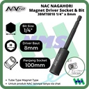 Driver Socket Magnet 8mm x L100mm Nagahori NAC 3BMS0810