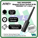 Driver Socket Magnet 8mm x L70mm Nagahori NAC 3BMS0807