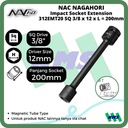 Impact Socket Ext Mata Sok Hitam 3/8 x 12mm Nagahori NAC 312EMT20