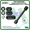 Impact Socket Ext Mata Sok Hitam 3/8 x 12mm Nagahori NAC 312EMT20