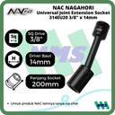 Impact Socket Universal Ext Mata Sok Hitam 3/8 x 14mm NAC 314EU20