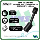 Impact Socket Universal Ext Mata Sok Hitam 3/8 x 12mm NAC 312EU15