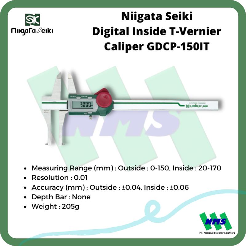 NIIGATA SEIKI GDCP-150IT DIGITAL INSIDE T-VERNIER CALIPER