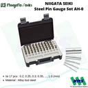 Steel Pin Gauge Set NIIGATA SEIKI AH-0 17pcs AH Series