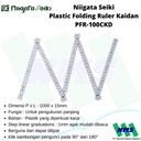 Penggaris Lipat Niigata Seiki Plastic Folding Ruler PFR-100CKD 1000mm