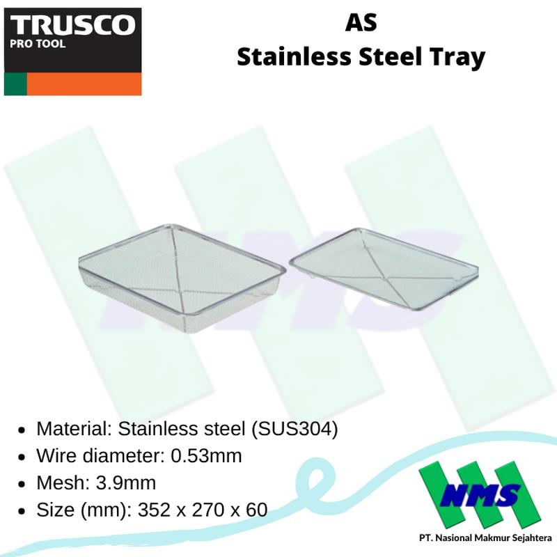 Nampan AS Stainless Steel Tray TRUSCO 821-4207