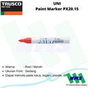 Spidol Permanent Paint Marker Warna Merah UNI PX20.15 TRUSCO 352-7638