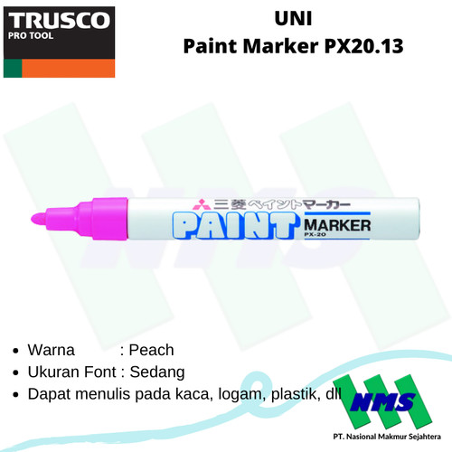 Spidol Permanent Paint Marker Warna Peach UNI PX20.13 TRUSCO 337-1123