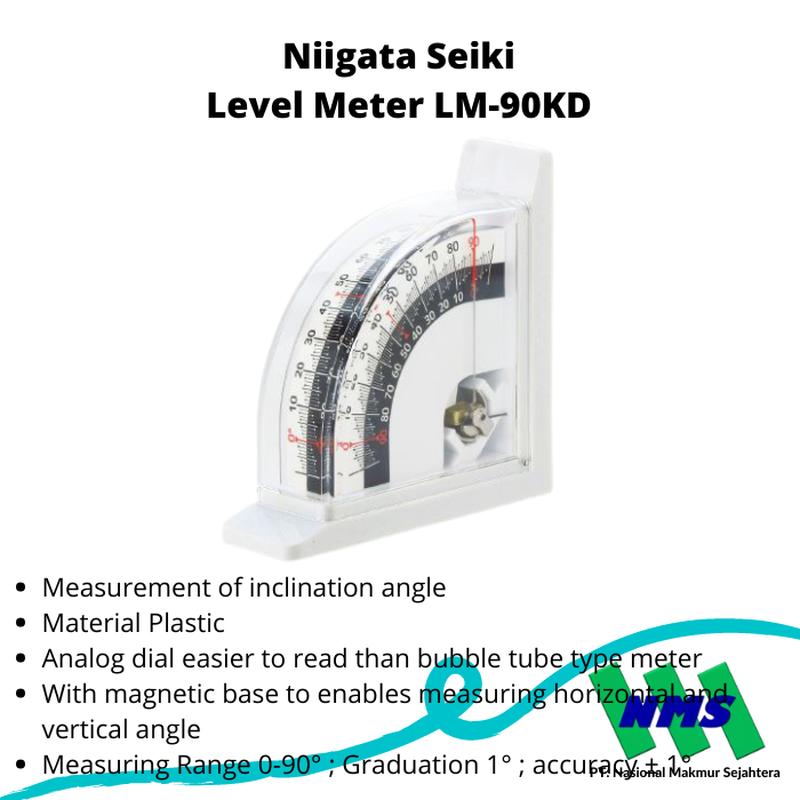 Niigata Seiki Level Meter LM-90KD (Standard Magnet)
