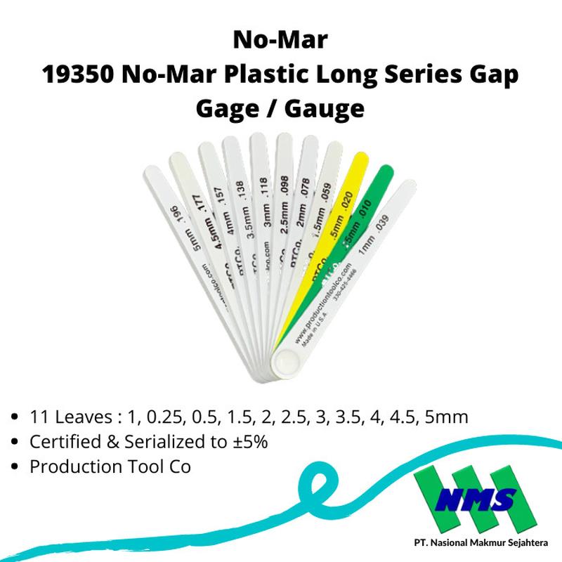 19350 No-Mar Plastic Long Series Gap Gage / Gauge