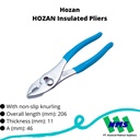 TRUSCO 370-8136 HOZAN Insulated Pliers P-211Z-200