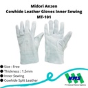 TRUSCO 819-2523 Cowhide Leather Gloves Inner Sewing MT-101