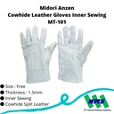 TRUSCO 819-2523 Cowhide Leather Gloves Inner Sewing MT-101