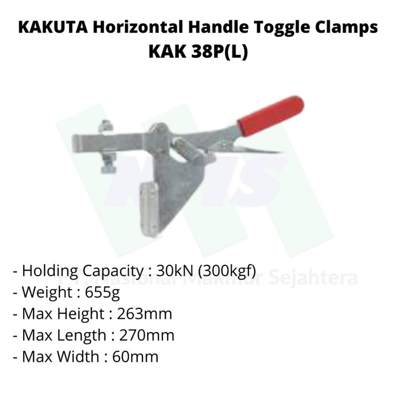 KAKUTA Horizontal Handle Toggle Clamps KAK 38P(L)