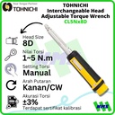Kunci Torsi TOHNICHI CL5Nx8D 1 - 5 Nm Interchangeable Torque Wrench