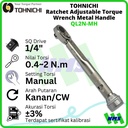 Kunci Torsi QL2N-MH 1/4" 0.4 - 2 Nm TOHNICHI Torque Wrench