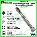Kunci Torsi QL2N-MH 1/4" 0.4 - 2 Nm TOHNICHI Torque Wrench