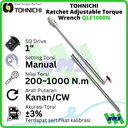 Kunci Torsi QLE1000N 1" 200 - 1.000 Nm TOHNICHI Torque Wrench