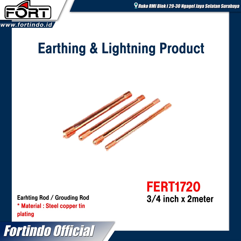 Earhting Rod/Grouding Rod FERT1720 Merk FORT