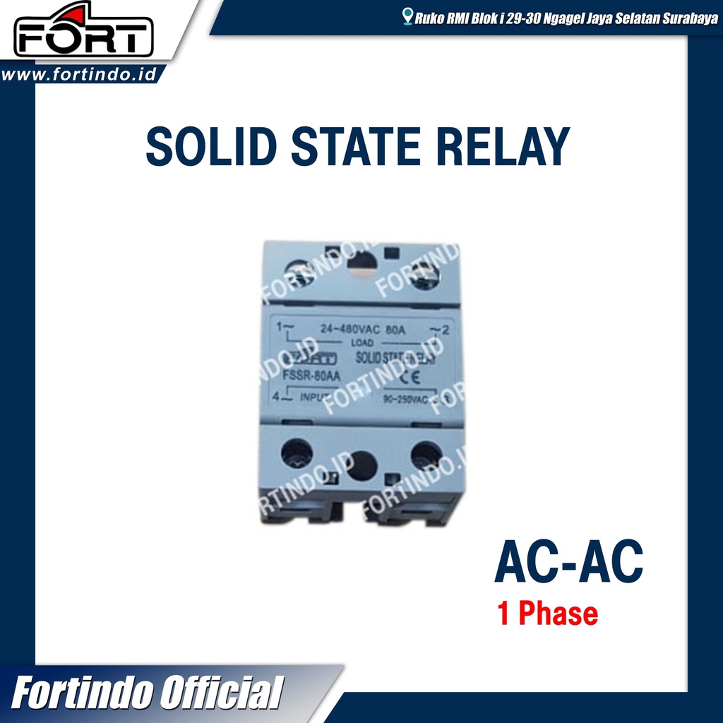 FSSR-80AA 1 PHASE SOLID STATE RELAY AC-AC MERK FORT