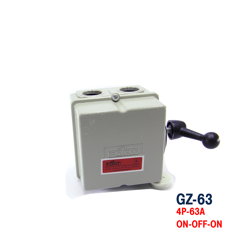 Cam Switch GZ-63 4 Pole 63A Ohm Saklar Stater PLN GENSET ON-OFF-ON FORT