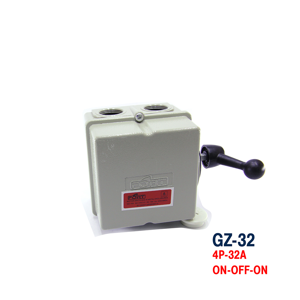 Cam Switch GZ-32 4 Pole 32A Ohm Saklar Stater PLN GENSET ON-OFF-ON FORT