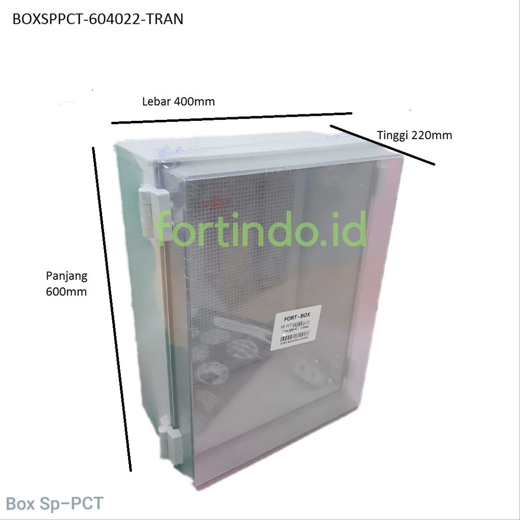 BOX PANEL SP-PCT-604022 TRANSPARAN 60X40X22 PLASTIK ENCLOUSURE FORT