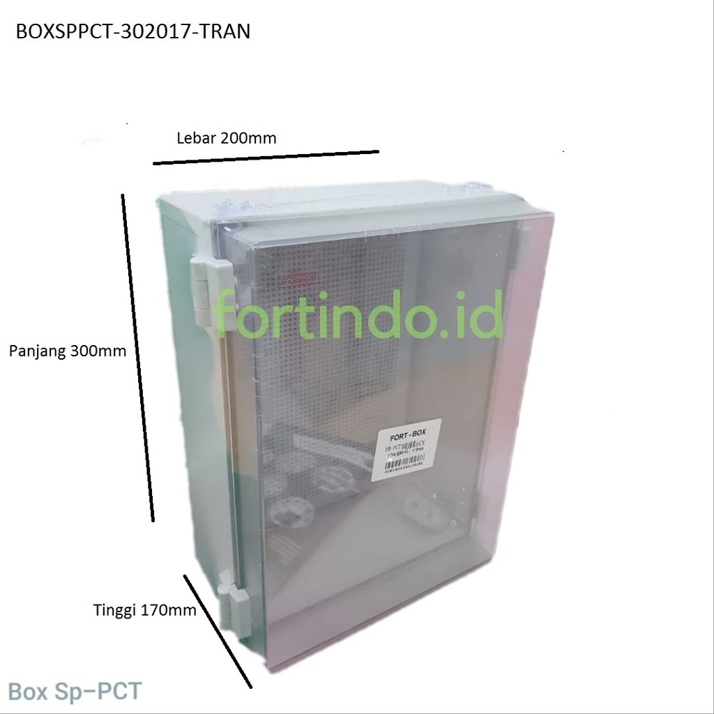 BOX PANEL SP-PCT-302017 TRANSPARAN 30X20X17 PLASTIK ENCLOUSURE FORT