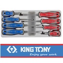 8PC SCREWDRIVER SET METRIC WITH METAL CASE PACK - KING TONY 33108MR